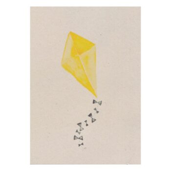 Ansichtkaart gele vlieger