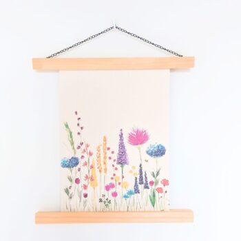 Poster met veldbloemen