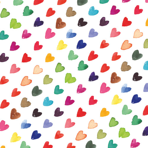 Inpakpapier regenboog hartjes