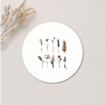 10 bloemetjes sticker