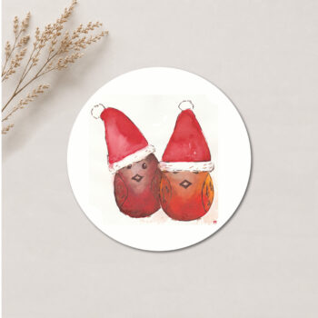 Kerstmusjes sticker
