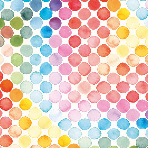 Inpakpapier: Regenboog stippen