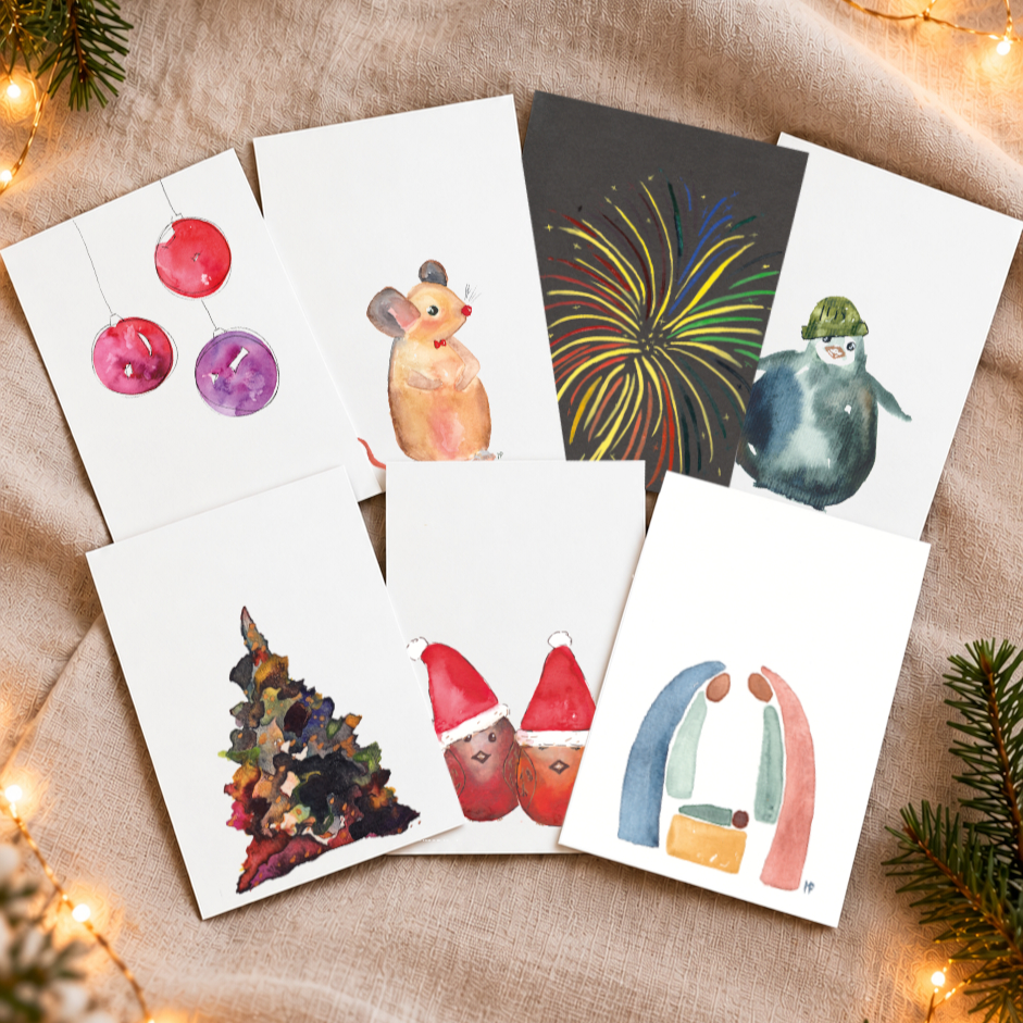 Kerstkaartenset: 7 kerstkaarten voor 7,50